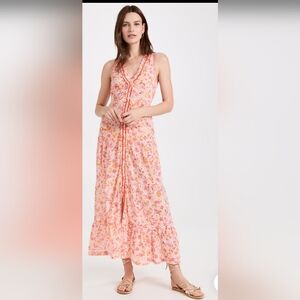 POUPETTE ST BARTH Nana Midi Dress in Pink Monaco Sz M
